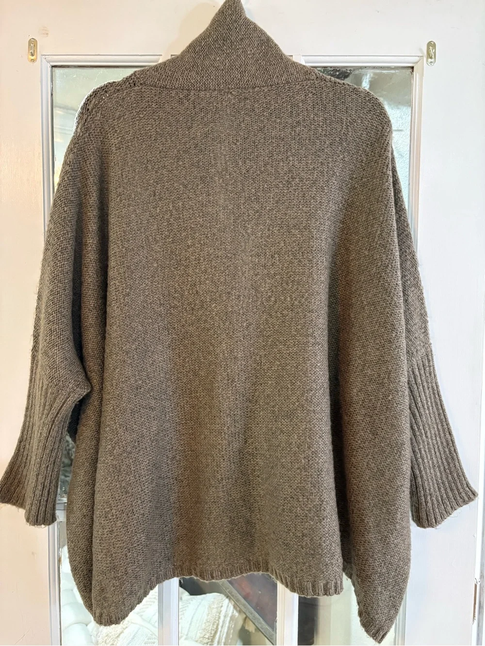 Janice Oversized Dolman Sleeve Cardigan | One Size | Taupe Acrylic Knit
